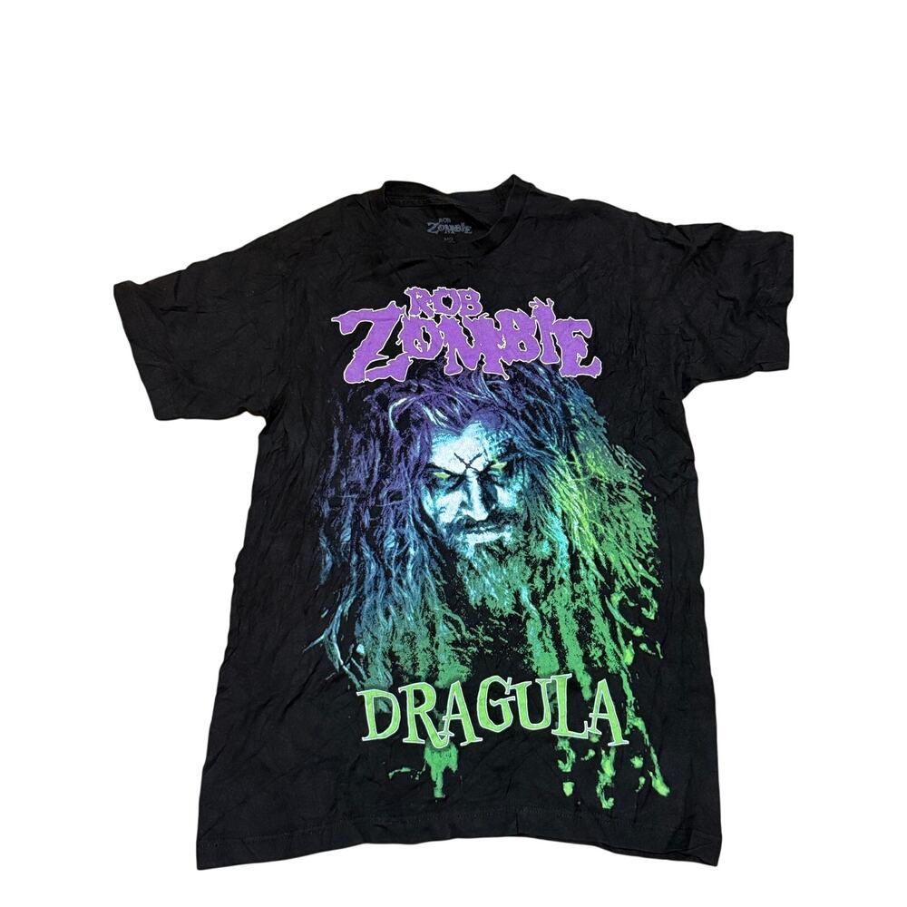 Rob Zombie Dragula Black Green Purple Graphic Tee Medium Horror Metal